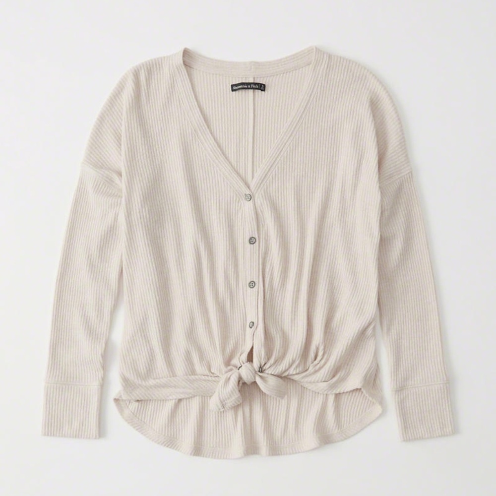 Abercrombie Tie-Front Button-Up Top - image 1